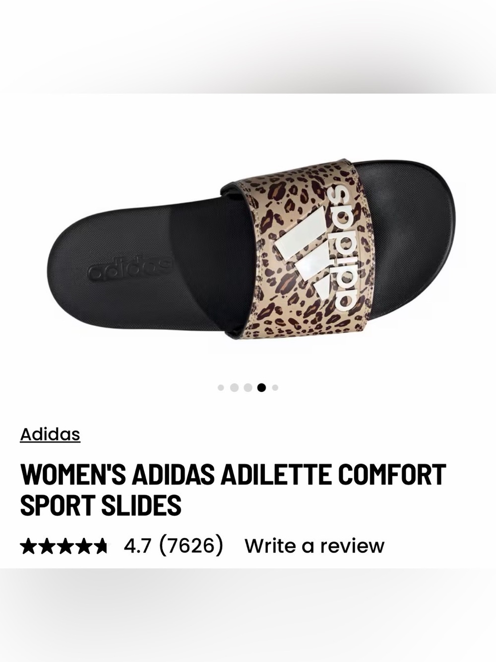 EUC Adidas Adilette comfort slide cheetah 🐆 print size 8 sold out online